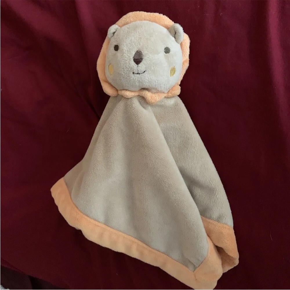 Tiddliwinks Lovey Lion Snuggle Blanket Plush Brown Orange Baby Security